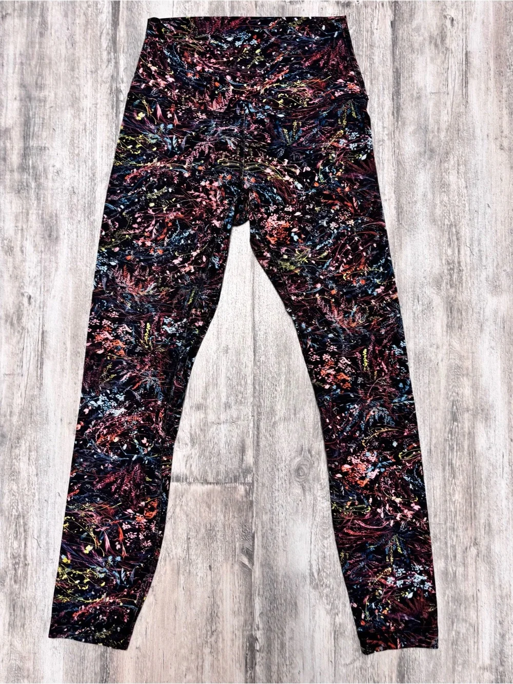 Lululemon Align Pant II Leggings Foliage Overlay Multi High Rise Size 4